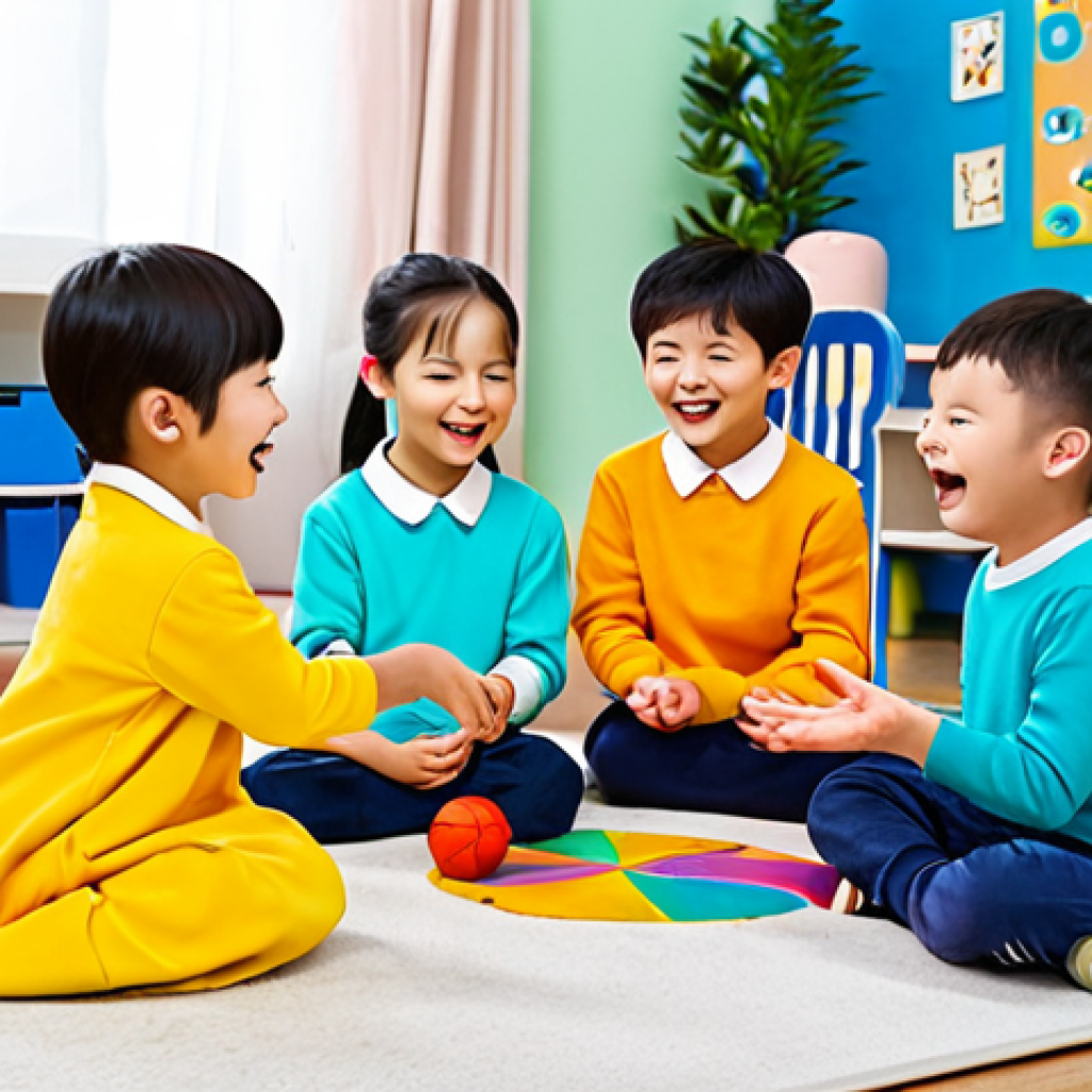 콩순이 Fan Club Fun**

"A group of happy, fully clothed children, wearing colorful, modest clothing, playing games and singing songs with 콩순이, in a bright and cheerful playroom, safe for work, appropriate content, family-friendly, perfect anatomy, correct proportions, natural pose, well-formed hands, proper finger count, natural body proportions, professional illustration, high quality."

**