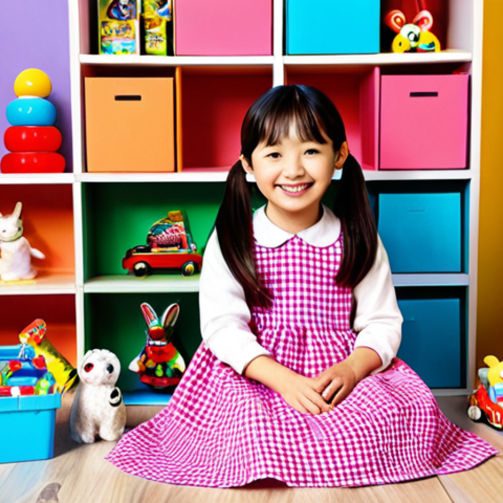 Kongsuni Unboxing Adventure**

"A young girl, fully clothed in a brightly colored, modest dress, sits on the floor surrounded by toys and packaging from a Kongsuni doll set. She is smiling and excitedly opening the box. The background is a child's playroom with colorful walls and shelves filled with other toys. Safe for work, appropriate content, fully clothed, family-friendly, perfect anatomy, correct proportions, natural pose, well-formed hands, proper finger count, natural body proportions, professional photography, high quality."

**