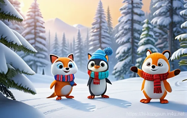 콩순이 캐릭터와 한국 문화 - **Prompt:** A heartwarming, cheerful 2D animated scene featuring a sweet young Korean girl with brig...