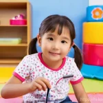 콩순이 완구와 부모 리뷰 - **Prompt for Kongsuny Doctor Set:**
    "A cheerful and imaginative young girl, approximately 6 year...